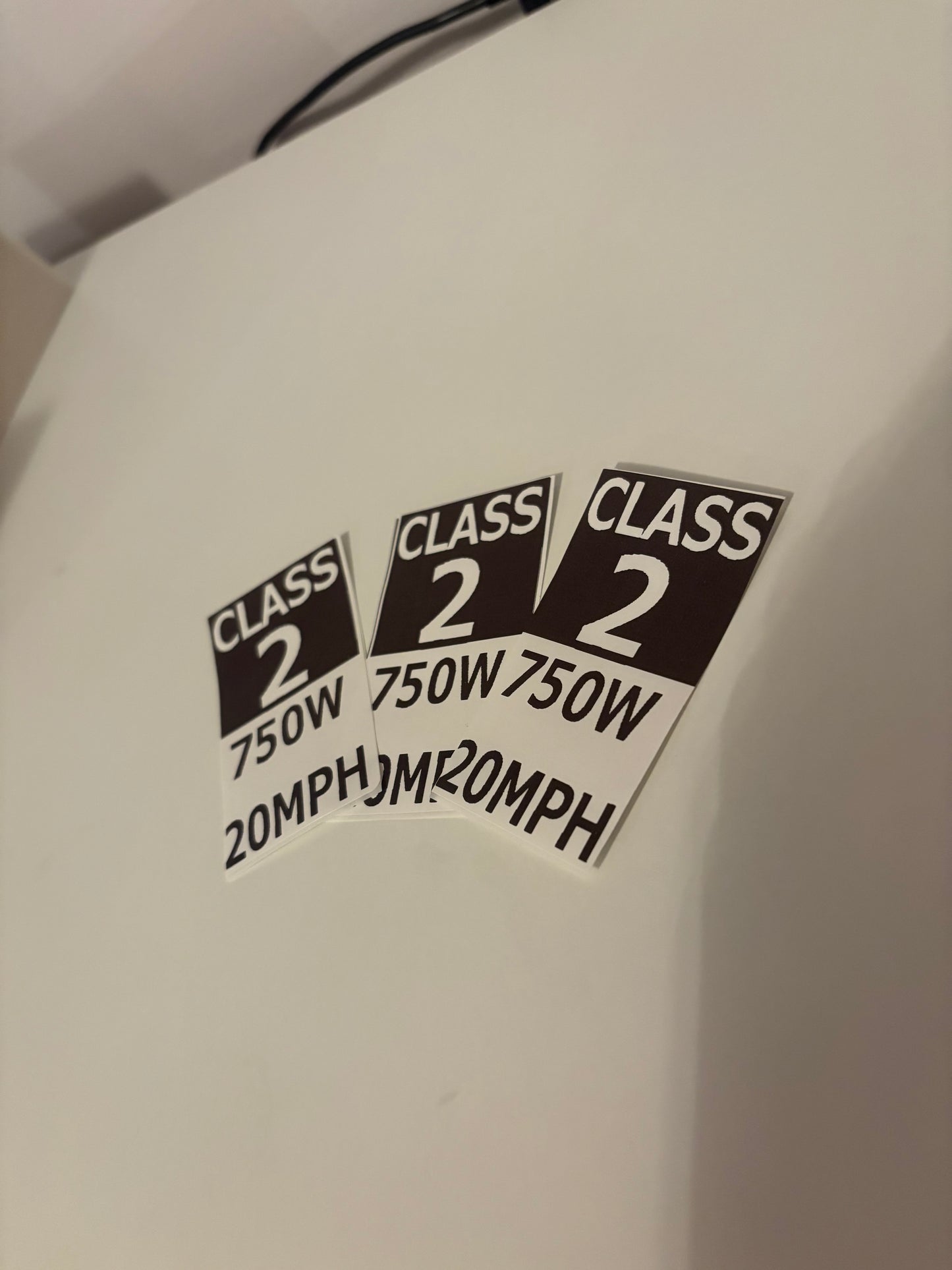 Class 2 E-bike Sticker